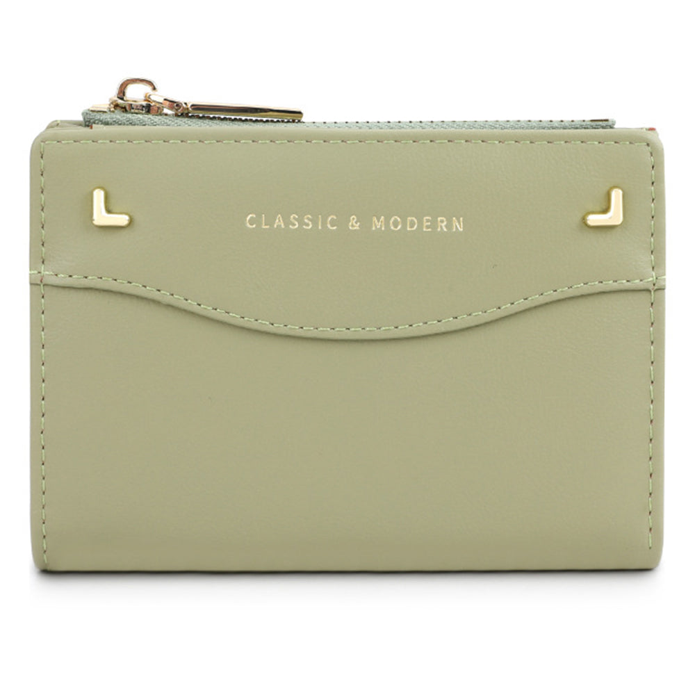 TAILIAN T2602-337 Short Bifold Wallet ID Window Cash Card Holder Zipper Coin Pocket TAILIAN T2602-337 Short Bifold Wallet ID Window Cash Card Holder Zipper Coin Pocket